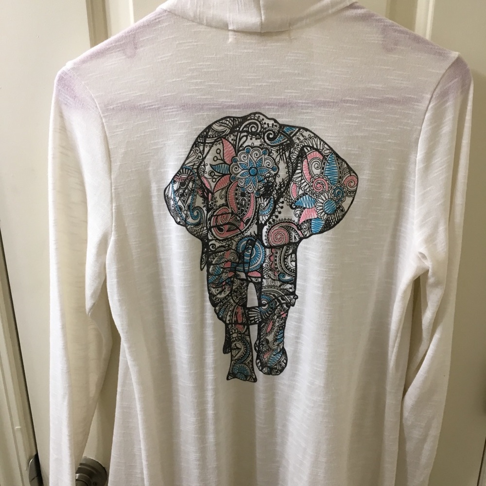 Long sleeved open sweater